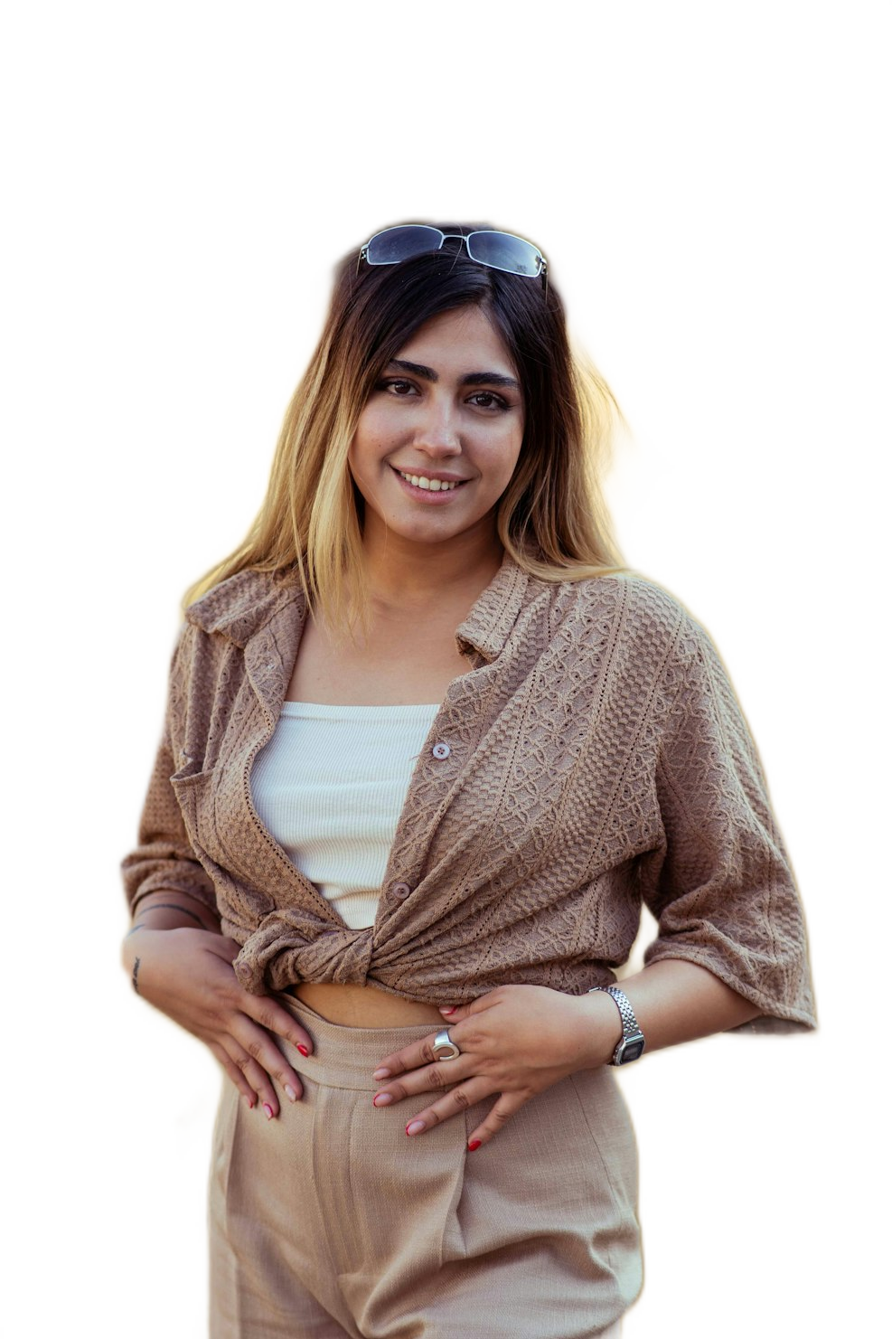 Woman with her background removed